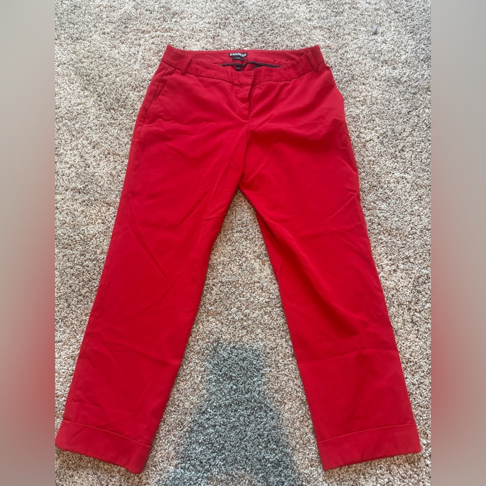 Express red editor pants